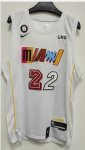 Maillot de Basket #22 Butler Miami Heat 22-23 city Blanc Brodé